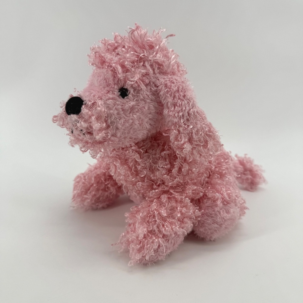 Ganz Webkinz Pink Poodle Plush Stuffed Animal HM107 Curly Pink Dog